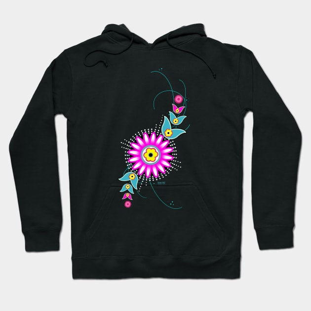 Flower Pattern 1 Hoodie by MetroInk